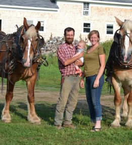 Justin, Harlan and Nell of Ironwood Farm in Albion